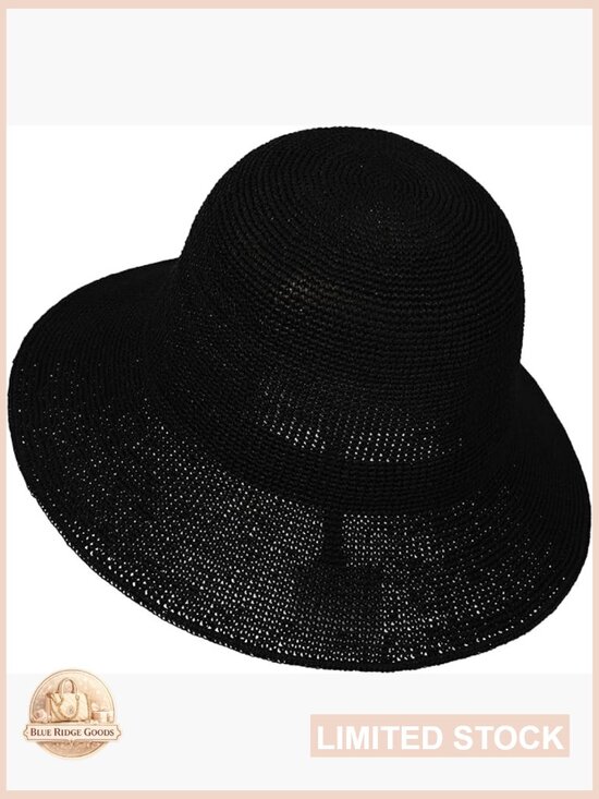 Hand Woven Straw Bucket Hat with UPF 50+ Foldable Travel Cap main image 6